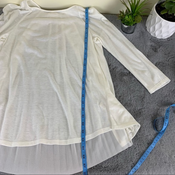 Rebecca Taylor Long Sleeve Top with Pleated Back - Size Small - Picture 6 of 7